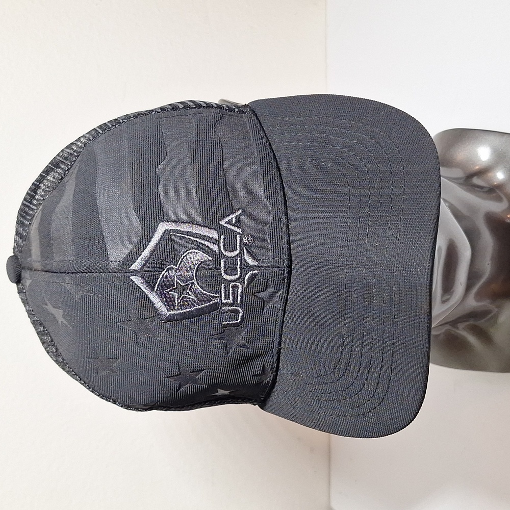 USCCA Black Trucker Hat Cap Snap Back Flag & Eagle Logo